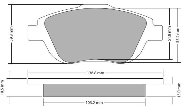 FBP-1722 FREMAX Комплект тормозных колодок, дисковый тормоз (фото 2)