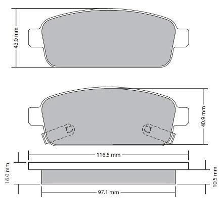 FBP-1725 FREMAX Комплект тормозных колодок, дисковый тормоз (фото 2)