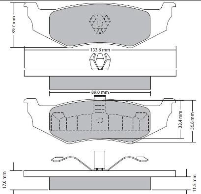 FBP-1728 FREMAX Комплект тормозных колодок, дисковый тормоз (фото 2)