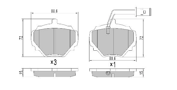 FBP-1751 FREMAX Комплект тормозных колодок, дисковый тормоз (фото 2)