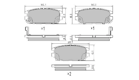 FBP-1752 FREMAX Комплект тормозных колодок, дисковый тормоз (фото 2)