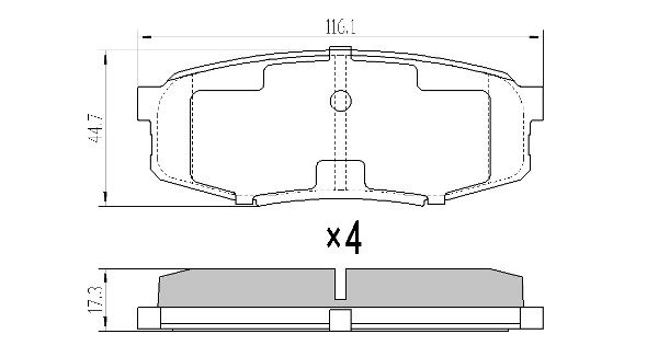 FBP-1818 FREMAX Комплект тормозных колодок, дисковый тормоз (фото 1)