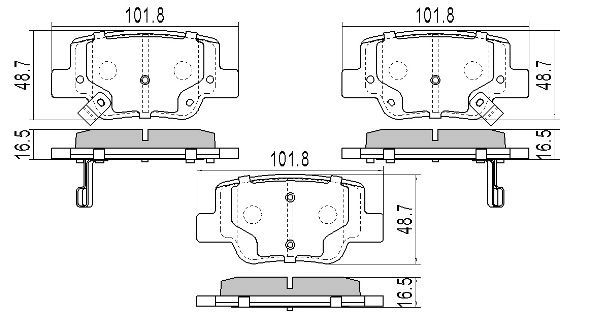 FBP-1836 FREMAX Комплект тормозных колодок, дисковый тормоз (фото 2)