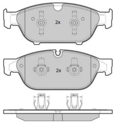 FBP-1852 FREMAX Комплект тормозных колодок, дисковый тормоз (фото 2)