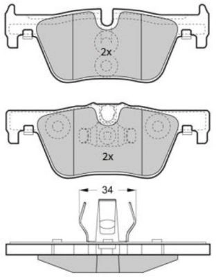 FBP-1874 FREMAX Комплект тормозных колодок, дисковый тормоз (фото 2)