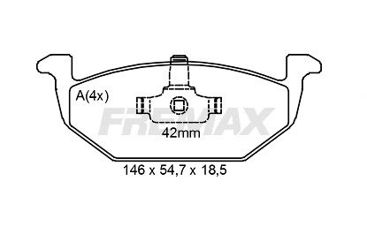 FBP-2095 FREMAX Комплект тормозных колодок, дисковый тормоз (фото 4)