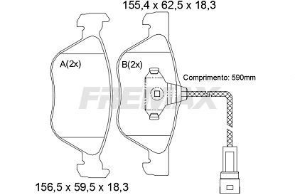 FBP-2137 FREMAX Комплект тормозных колодок, дисковый тормоз (фото 2)