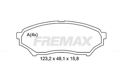 FBP-2247 FREMAX Комплект тормозных колодок, дисковый тормоз (фото 2)