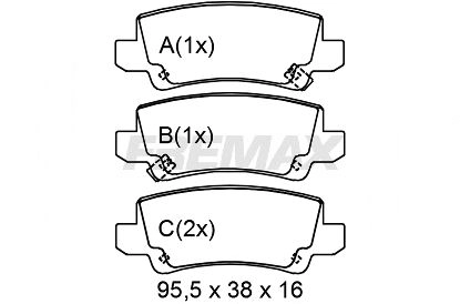 FBP-2270 FREMAX Комплект тормозных колодок, дисковый тормоз (фото 4)