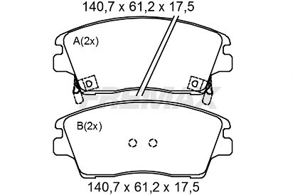 FBP-2614 FREMAX Комплект тормозных колодок, дисковый тормоз (фото 1)