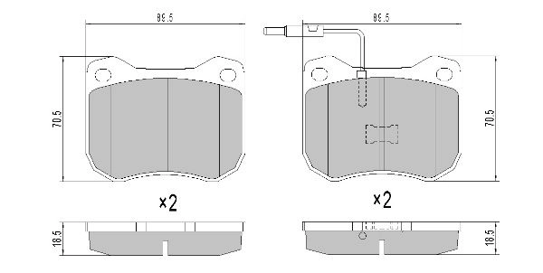 FBP-2653 FREMAX Комплект тормозных колодок, дисковый тормоз (фото 2)