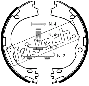 1253.752K FRI.TECH. Комплект тормозных колодок, стояночная тормозная система (фото 1)