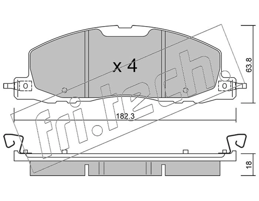 1330.0 FRI.TECH. Комплект тормозных колодок, дисковый тормоз (фото 1)