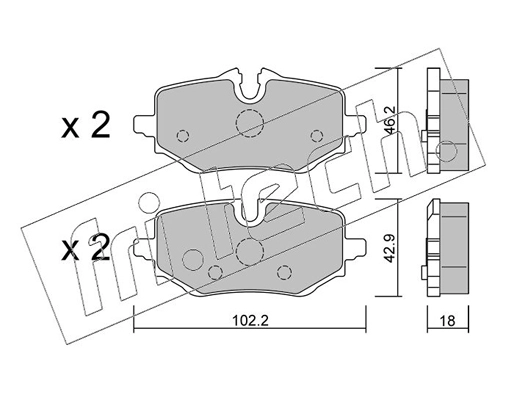 1368.0 FRI.TECH. Комплект тормозных колодок, дисковый тормоз (фото 1)