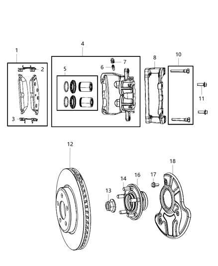 68144213AB CHRYSLER Pad kit (фото 5)