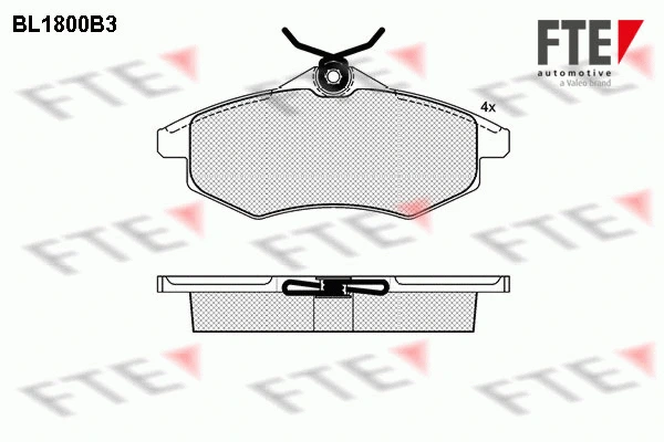 9010373 FTE Комплект тормозных колодок, дисковый тормоз (фото 1)