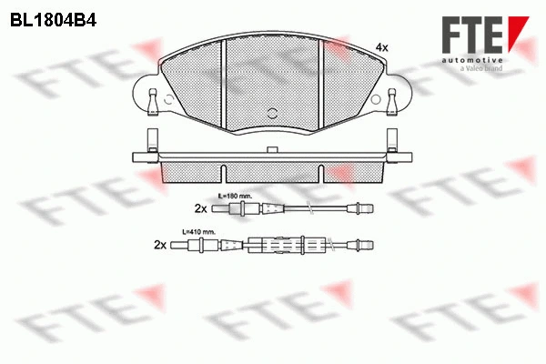 9010380 FTE Комплект тормозных колодок, дисковый тормоз (фото 1)