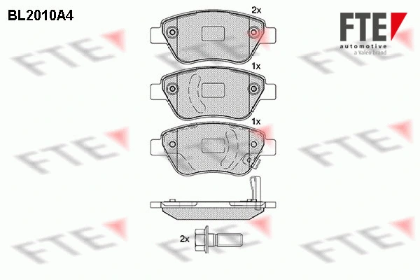 9010596 FTE Комплект тормозных колодок, дисковый тормоз (фото 1)
