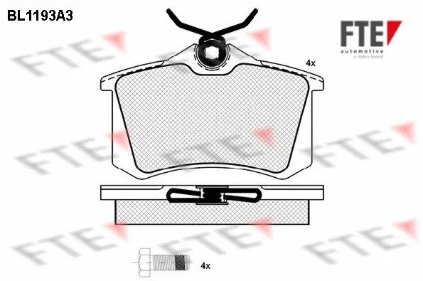 9010051 FTE Комплект тормозных колодок, дисковый тормоз (фото 1)