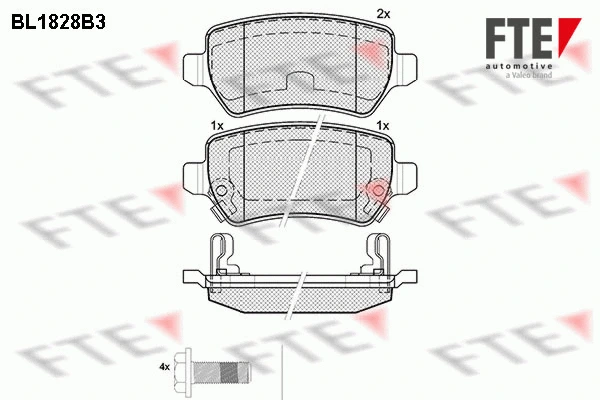 9010406 FTE Комплект тормозных колодок, дисковый тормоз (фото 1)