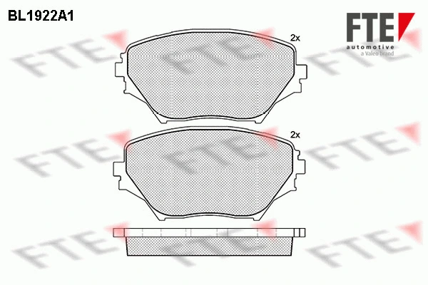 9010508 FTE Комплект тормозных колодок, дисковый тормоз (фото 1)