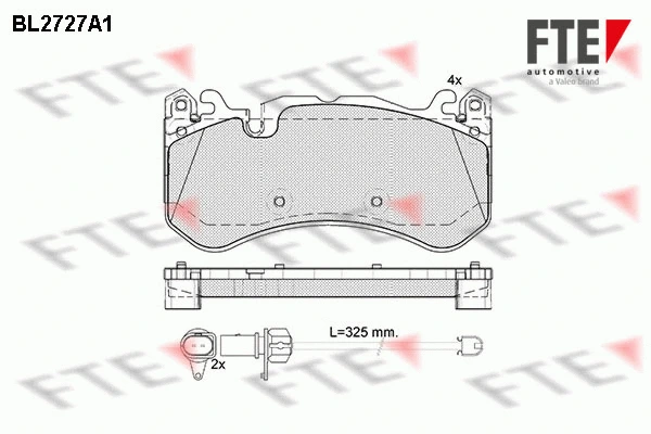 9011071 FTE Комплект тормозных колодок, дисковый тормоз (фото 1)