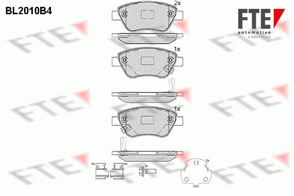 9010597 FTE Комплект тормозных колодок, дисковый тормоз (фото 1)
