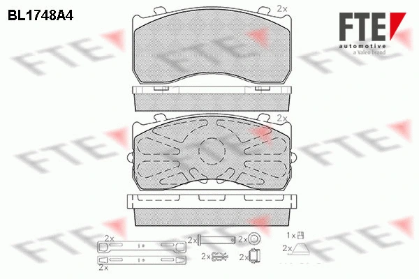 9500028 FTE Комплект тормозных колодок, дисковый тормоз (фото 1)