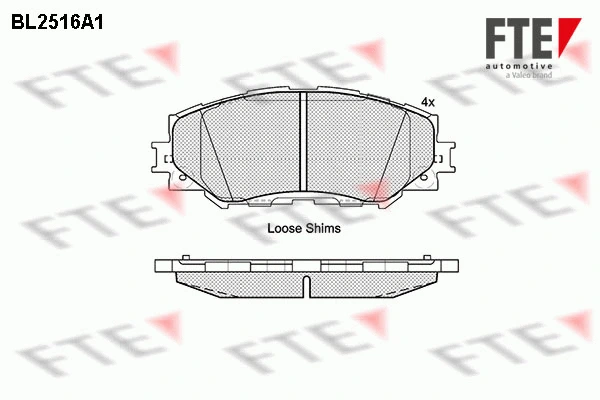 9010774 FTE Комплект тормозных колодок, дисковый тормоз (фото 1)