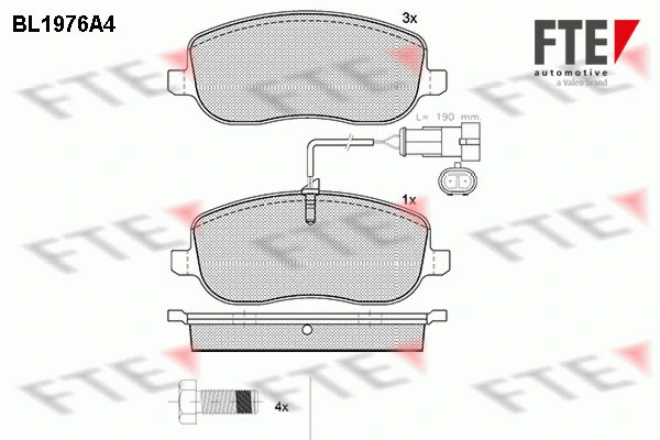 9010565 FTE Комплект тормозных колодок, дисковый тормоз (фото 1)