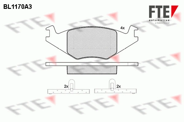 9010048 FTE Комплект тормозных колодок, дисковый тормоз (фото 1)