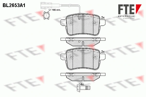 9010892 FTE Комплект тормозных колодок, дисковый тормоз (фото 1)