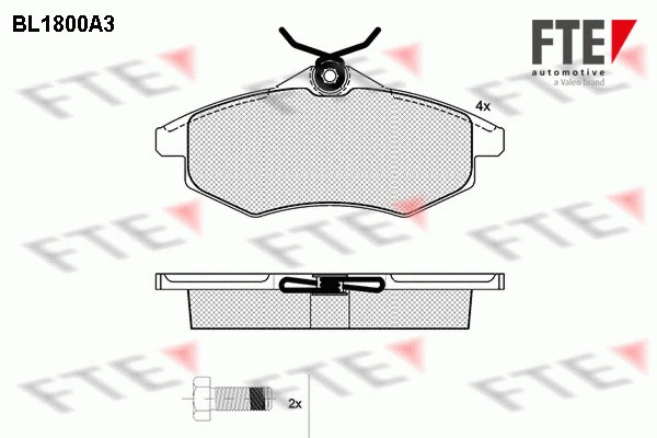 9010372 FTE Комплект тормозных колодок, дисковый тормоз (фото 1)