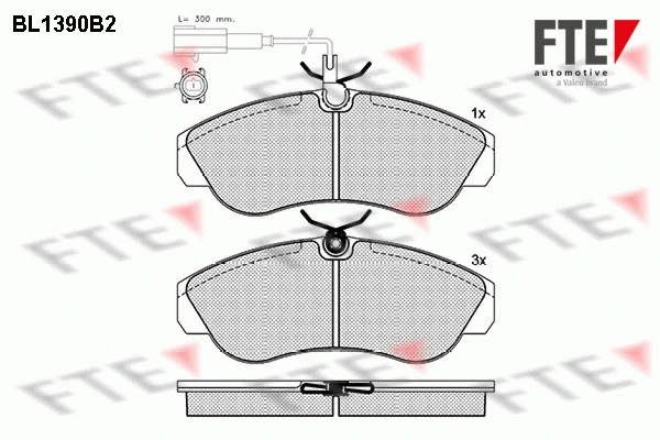 9010163 FTE Комплект тормозных колодок, дисковый тормоз (фото 1)