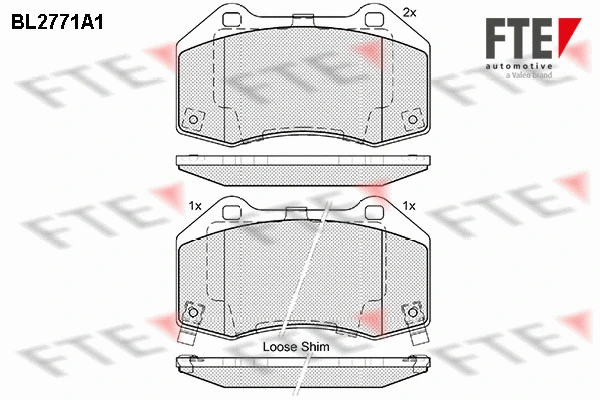 9010977 FTE Комплект тормозных колодок, дисковый тормоз (фото 1)
