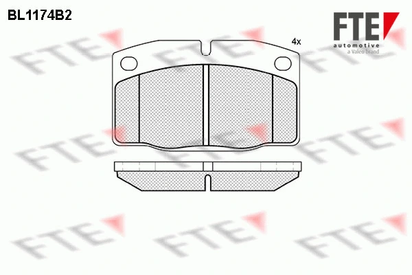 9010049 FTE Комплект тормозных колодок, дисковый тормоз (фото 1)