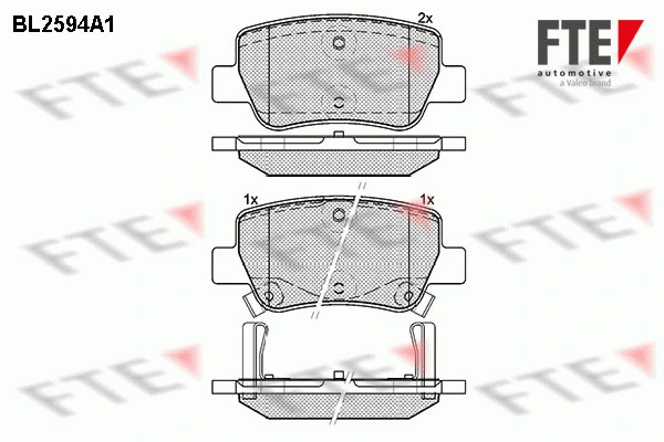 9010845 FTE Комплект тормозных колодок, дисковый тормоз (фото 1)