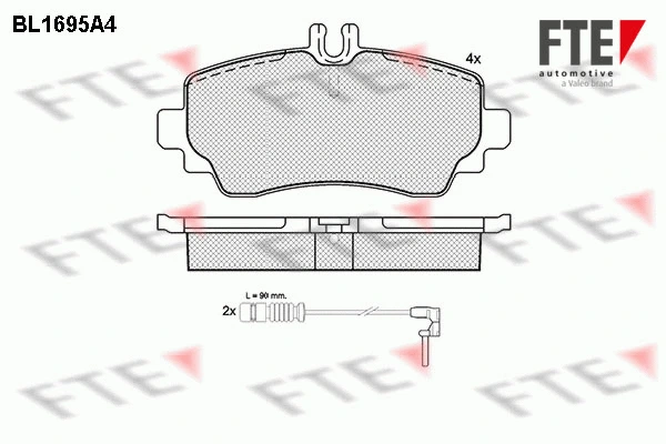 9010305 FTE Комплект тормозных колодок, дисковый тормоз (фото 1)