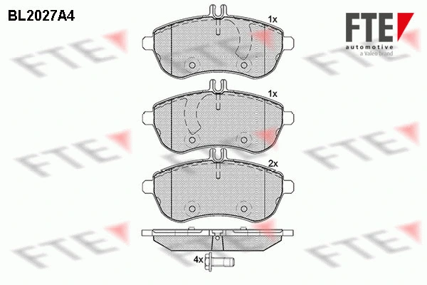 9010615 FTE Комплект тормозных колодок, дисковый тормоз (фото 1)