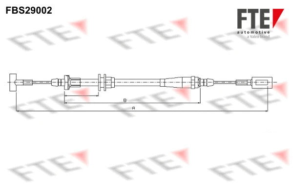 9250655 FTE Тросик, cтояночный тормоз (фото 1)