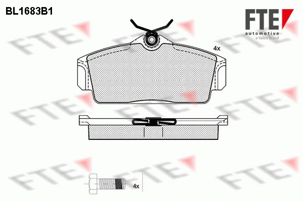 9010294 FTE Комплект тормозных колодок, дисковый тормоз (фото 1)