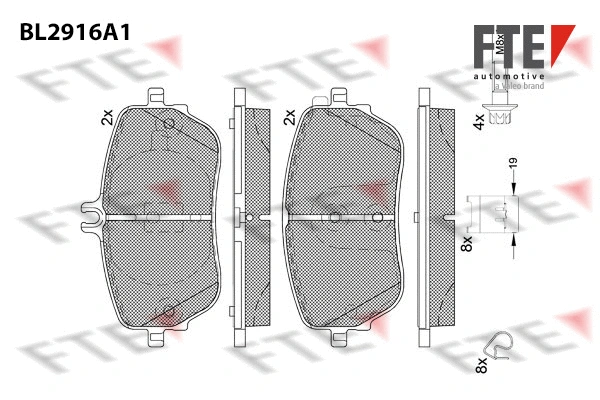 9011159 FTE Комплект тормозных колодок, дисковый тормоз (фото 1)