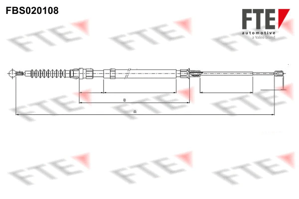 9250012 FTE Тросик, cтояночный тормоз (фото 1)
