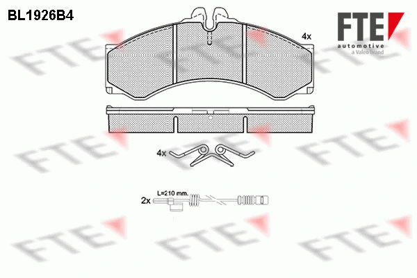 9010513 FTE Комплект тормозных колодок, дисковый тормоз (фото 1)