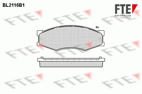 9010678 FTE Комплект тормозных колодок, дисковый тормоз (фото 1)