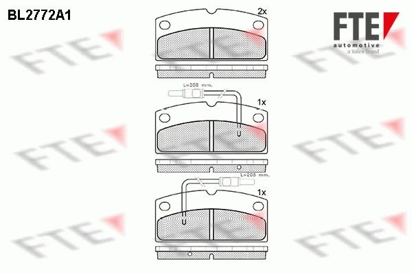 9011080 FTE Комплект тормозных колодок, дисковый тормоз (фото 1)