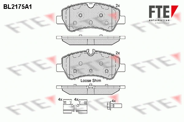 9010693 FTE Комплект тормозных колодок, дисковый тормоз (фото 1)