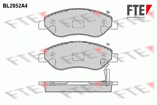 9011056 FTE Комплект тормозных колодок, дисковый тормоз (фото 1)