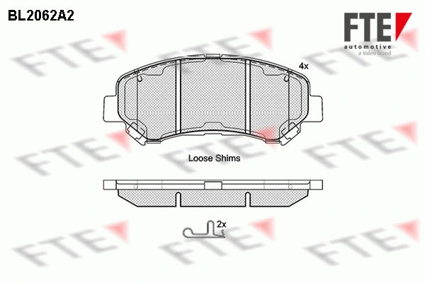 9010645 FTE Комплект тормозных колодок, дисковый тормоз (фото 1)