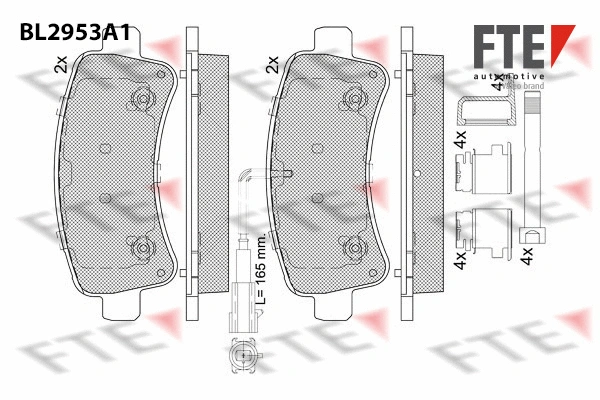 9011196 FTE Комплект тормозных колодок, дисковый тормоз (фото 1)